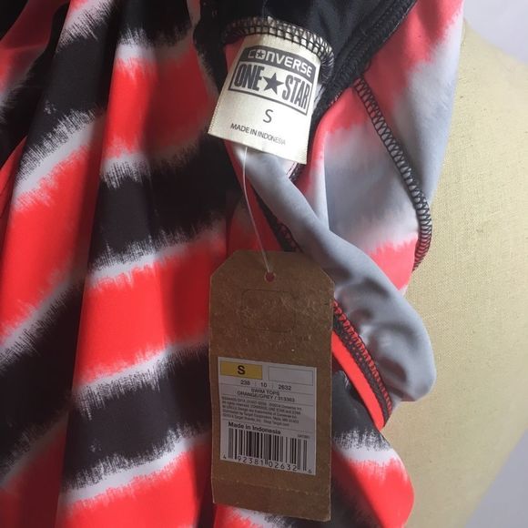 Converse Orange Grey Tankini Swim Top swimsuit‎ - Picture 4 of 5